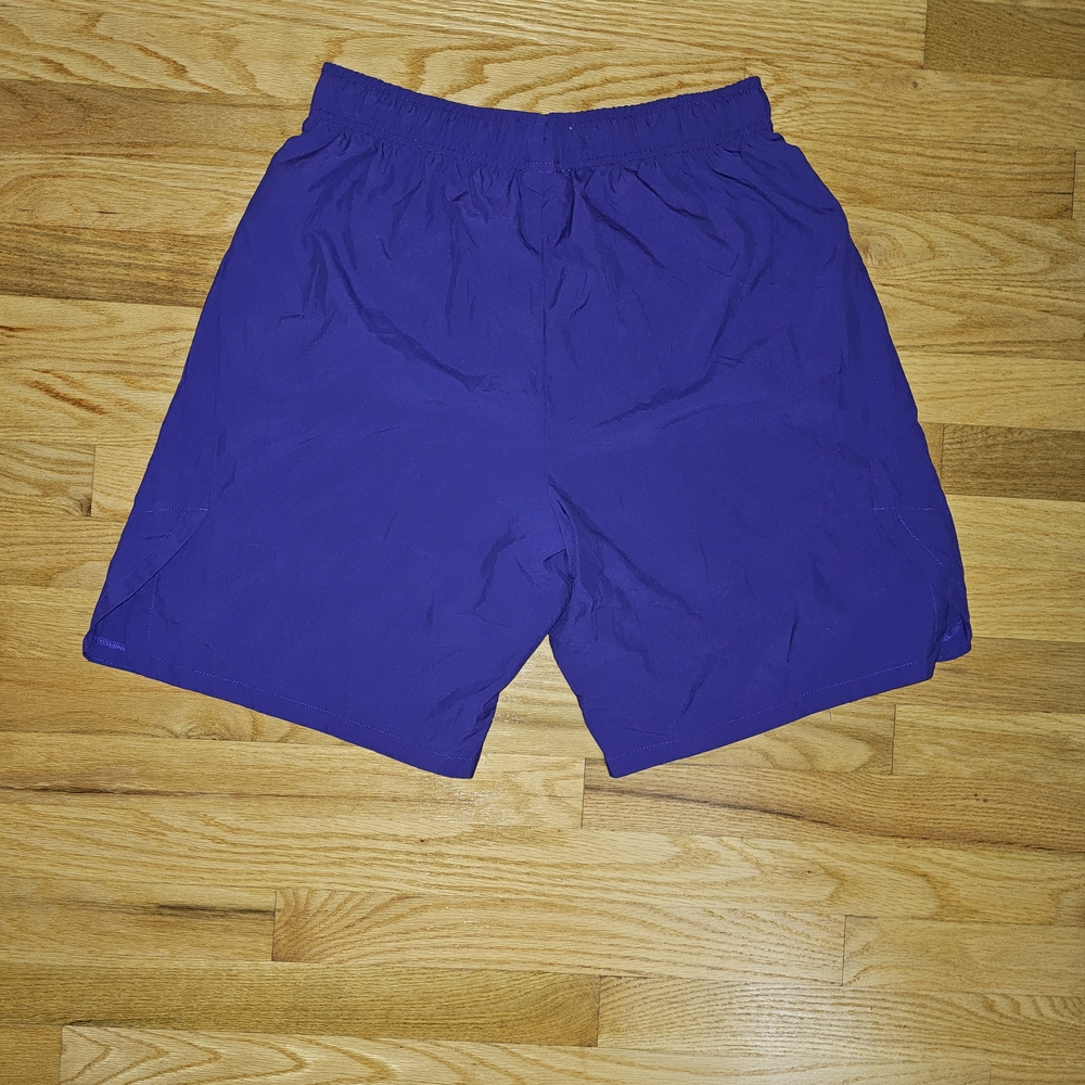 Nike Lakers Purple Athletic Shorts with Logo - Picture 6 of 6
